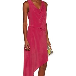 Haute Hippie Asymmetrical Cowl Neck Dress